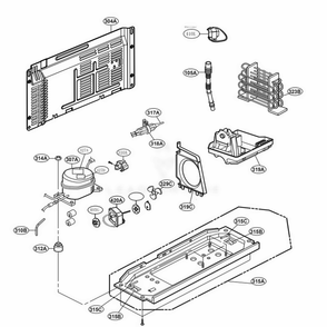 Main Parts 3 Diagram and Parts List for LBNC15231P AMCCNA0 LG Refrigerator