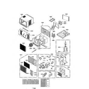 Room A / C Diagram and Parts List for LW1816HR 00 LG Air Conditioner