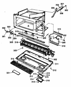 Grill And Duct Parts Diagram and Parts List for 7218815180  Kenmore Microwave