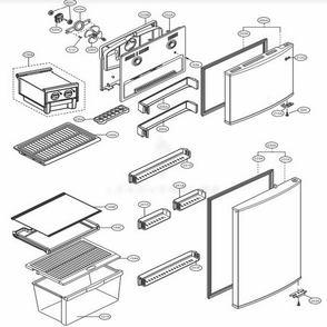 Part Location Diagram of AHT73754101 LG SHELF ASSEMBLY,REFRIGERA