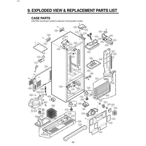 Section 2 Diagram and Parts List for LRFD25850TT ATICLGA LG Refrigerator