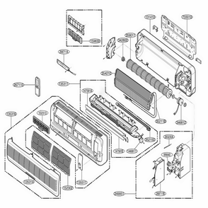 Main Diagram and Parts List for LMN2430C2L AMB6EUS LG Air Conditioner