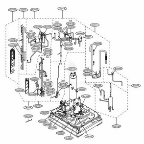 Main 2 Diagram and Parts List for ARUN072BTE4 AWGBLUS LG Air Conditioner