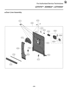 Door Liner Assembly Diagram and Parts List for LDTH7972S ASSESNA LG Dishwasher