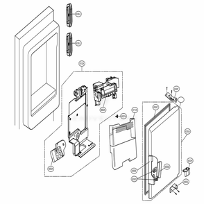 Ice Maker And Ice Bin Parts Diagram and Parts List for LMXS30776D ASBCNA0 LG Refrigerator