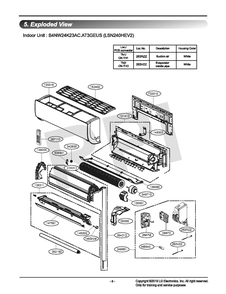 Diagram Diagram and Parts List for LSN240HFV3  LG Air Conditioner