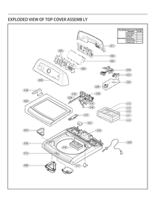 Part Location Diagram of AFG73129804 LG LID ASSEMBLY