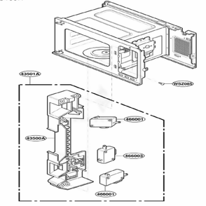 Latch Board Parts Diagram and Parts List for KCMS135HBL0 BKEKAD LG Range