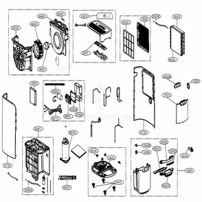 Main Diagram and Parts List for UD501KOG5 ABKEUS LG Dehumidifier