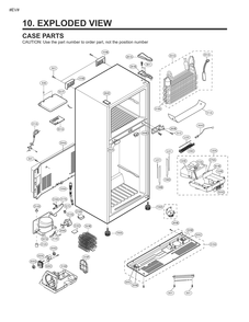 Case Parts Diagram and Parts List for GM-U652SKDM ASBCNA0 LG Refrigerator
