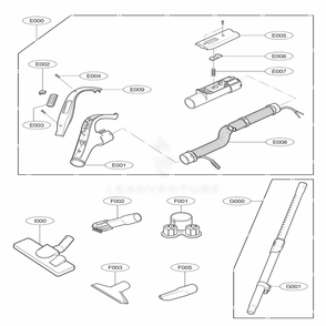 Accessory Diagram and Parts List for 21125 ANBESRC LG Canister Vacuum