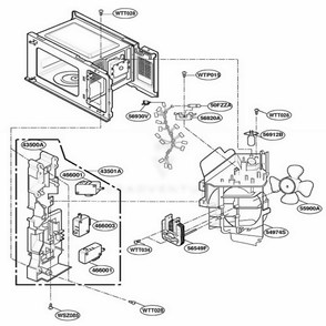 Part Location Diagram of 6549W2F018B LG MOTOR,AC FAN