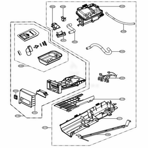 Panel Drawer Assembly And Guide Assembly Diagram and Parts List for 82198 APBESEU LG Dryer
