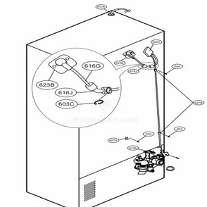 Valve And Water Tube Parts 2 Diagram and Parts List for 79993 ASTCSE1 LG Refrigerator