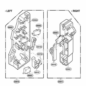 Latch Board Parts Diagram and Parts List for SCB2001CSS ASTLGEU LG Microwave Oven Combo