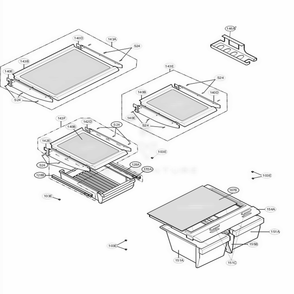 Refrigerator Parts Diagram and Parts List for 65019 AWBCSEF LG Refrigerator