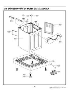 Outer Case Assembly Diagram and Parts List for T1789EFH5U ASSEUUS LG Washer