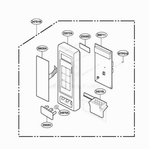 Controller Parts Diagram and Parts List for MT4110SKB KB1EWRP LG Wall Oven