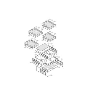 Refrigerator Diagram and Parts List for LFX25961AL 00 LG Refrigerator