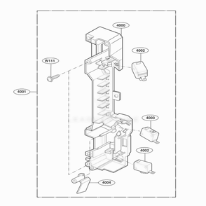 Latch Board Parts Diagram and Parts List for 62759 ABKESEA LG Range