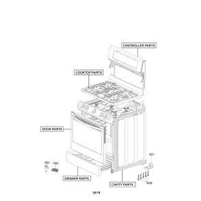 Accessory Diagram and Parts List for LRG4115ST 00 LG Range