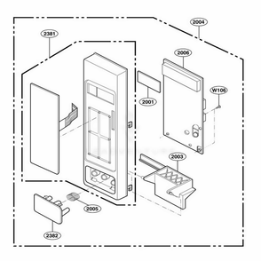 Controller Parts 1 Diagram and Parts List for 62462 AWHESEA LG Wall Oven