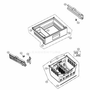 Freezer Parts Diagram and Parts List for LFXS29766S ASTCNA1 LG Refrigerator