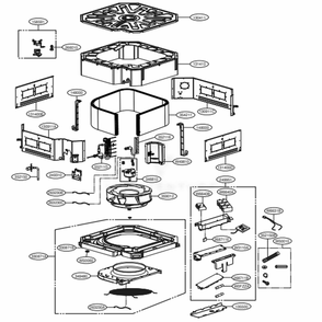 Tm, Tn, Tp - Standard Model Diagram and Parts List for ARNU073TNA4 ANWBLUS LG Air Conditioner