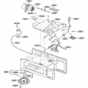 Interior Parts 2 Diagram and Parts List for 80412 CWHESEA LG Range