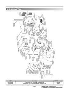 Diagram 1 Diagram and Parts List for LP0722WSR AWYAOSH LG Air Conditioner