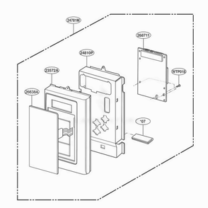 Controller Parts Diagram and Parts List for MV1340T WHEGSC LG Wall Oven