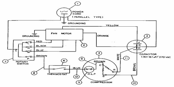5. Circuit Diagram Diagram and Parts List for GA-091A  LG Air Conditioner