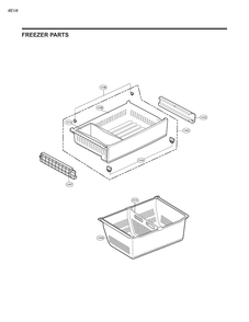 Freezer Parts Diagram and Parts List for GM-J268NSJM ASTCNA1 LG Refrigerator