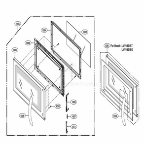 Part Location Diagram of ADC73028307 LG DOOR ASSEMBLY