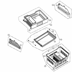 Freezer Parts Diagram and Parts List for 73153 ASTCSE1 LG Refrigerator