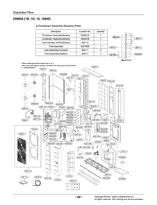 Diagram 1 Diagram and Parts List for HM121M U33LAP LG Air Conditioner