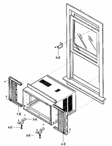 Installation Kit Assy Diagram and Parts List for 58072124300  Kenmore Air Conditioner