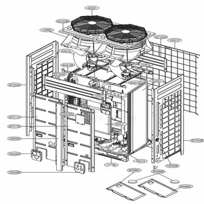 Main 2 Diagram and Parts List for ARUB144DTE4 AWGBLUS LG Air Conditioner