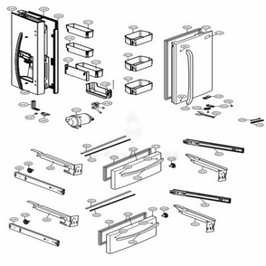 Part Location Diagram of ADC74067418 LG DOOR ASSEMBLY,FREEZER(UPPER)