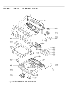 Top Cover Assembly Diagram and Parts List for 31512 ABWEPEU LG Washer