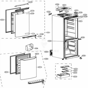 Main 1 Diagram and Parts List for LBNC12551V APZCNA0 LG Refrigerator