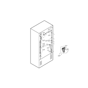 Ice And Water Diagram and Parts List for LRDC22744ST  LG Refrigerator