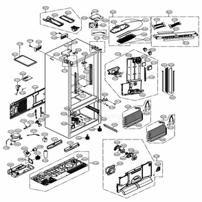 Case Parts Diagram and Parts List for 74073 ASTCSE0 LG Refrigerator