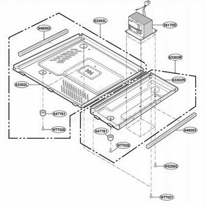 Base Plate Parts Diagram and Parts List for MT1100SHB0 ABKEWRP LG Range