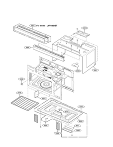 Cavity Parts Diagram and Parts List for LMV1831ST 00 LG Microwave
