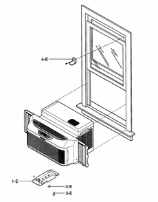Instalation Kit Diagram and Parts List for 58073069300  Kenmore Air Conditioner