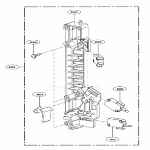 Latch Board Parts Diagram and Parts List for LMH2235ST CSBELGA LG Microwave Oven Combo