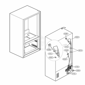 Part Location Diagram of AJU75632516 LG VALVE ASSEMBLY,WATER