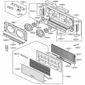 Indoor Unit Diagram and Parts List for LA181CNW ANCAEUS LG Air Conditioner