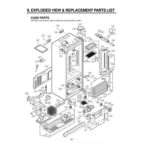 Section 6 Diagram and Parts List for LMX25981ST AST1GSC LG Refrigerator
